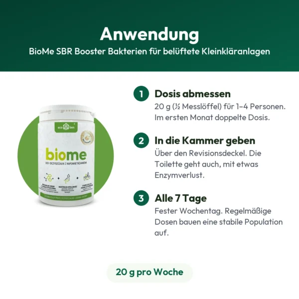 BioMe SBR Booster Bakterien für belüftete Kleinkläranlagen