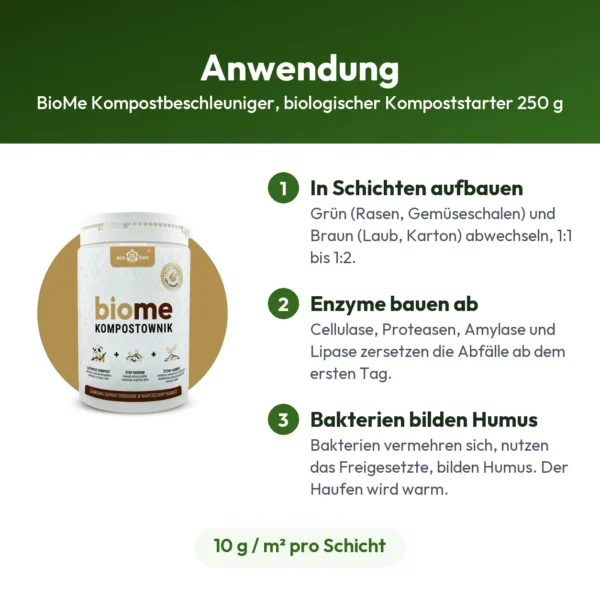 BioMe Kompostbeschleuniger, biologischer Kompoststarter 250 g